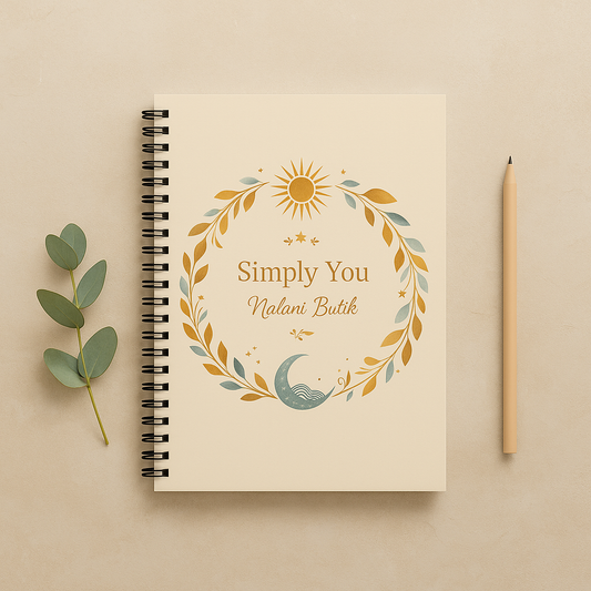 Simply You Spiral Notebook — Floral Sun & Moon Ruled Journal