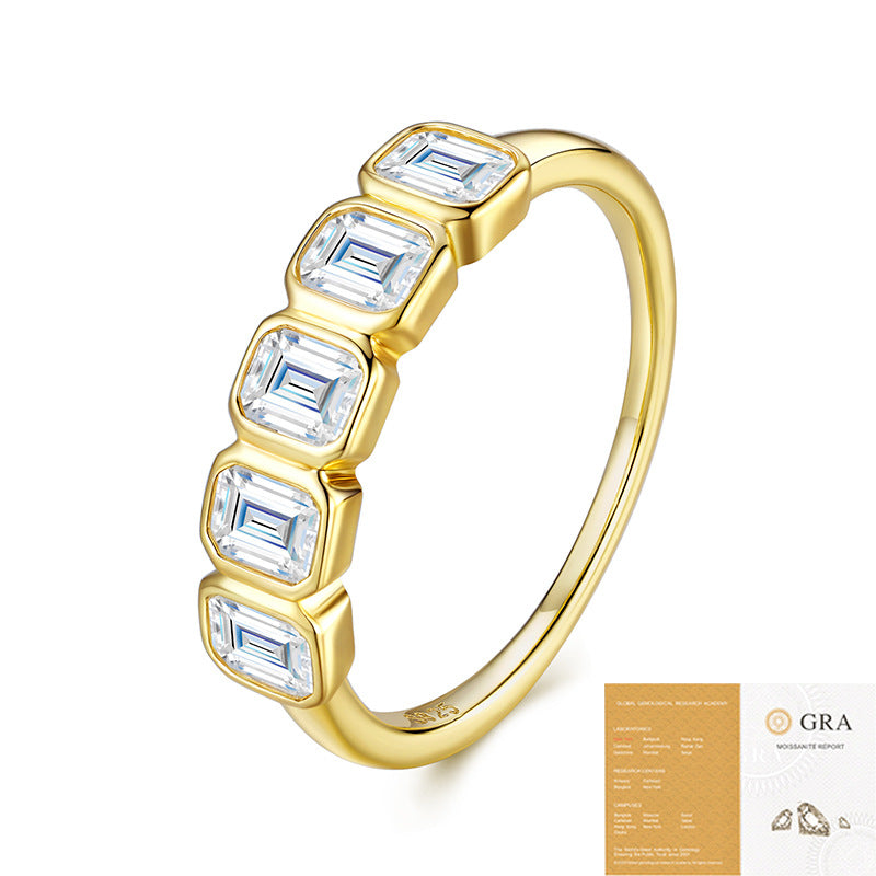 Nalani Luxe — S925 Five-Stone Moissanite Ring (GRA Certified)