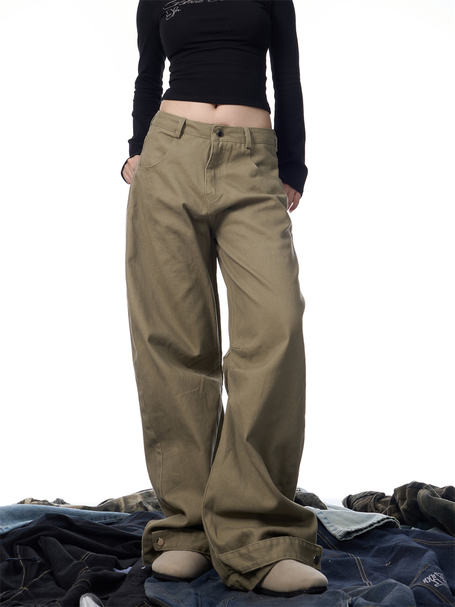 Nalani Coffee Linen-Blend Straight-Leg Pants - Grounded Tones. Effortless Ease.