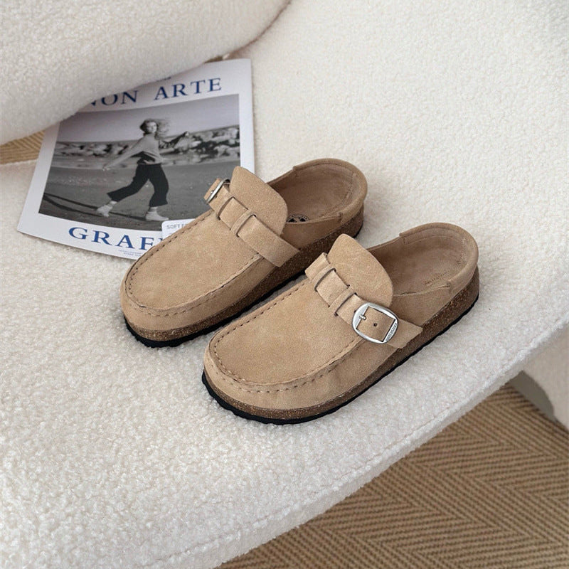 Nalani Suede Cork Mule Slippers