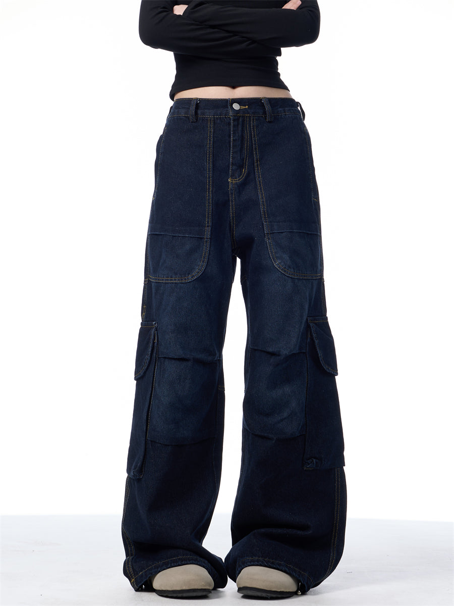 Nalani Vintage Cargo Straight-Leg Jeans - Grounded Utility. Effortless Ease