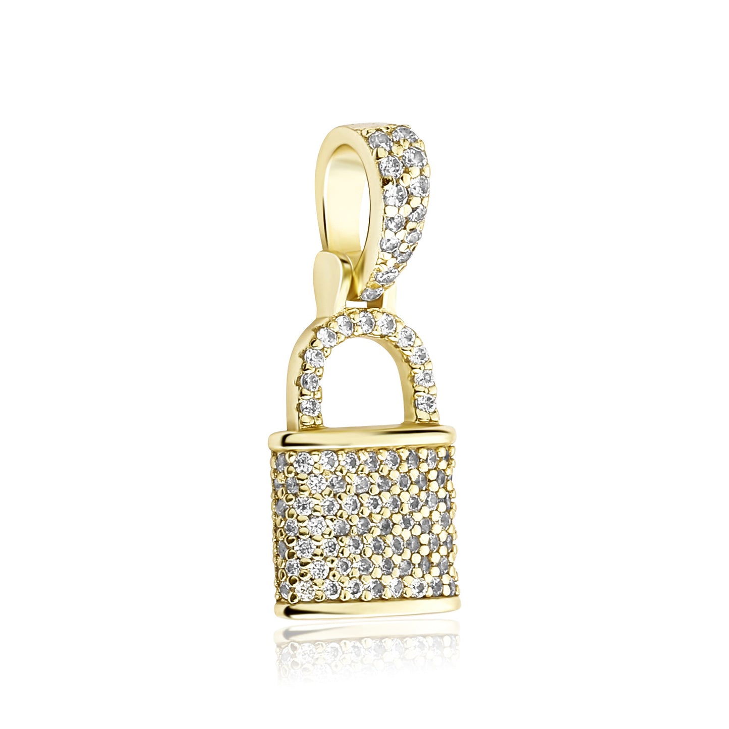 S925 Sterling Silver Mini Lock Pendant Necklace – Modern Niche Design