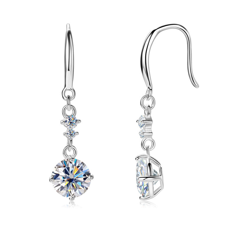 Nalani Luxe — S925 Moissanite Drop Earrings (Brilliant-Cut)