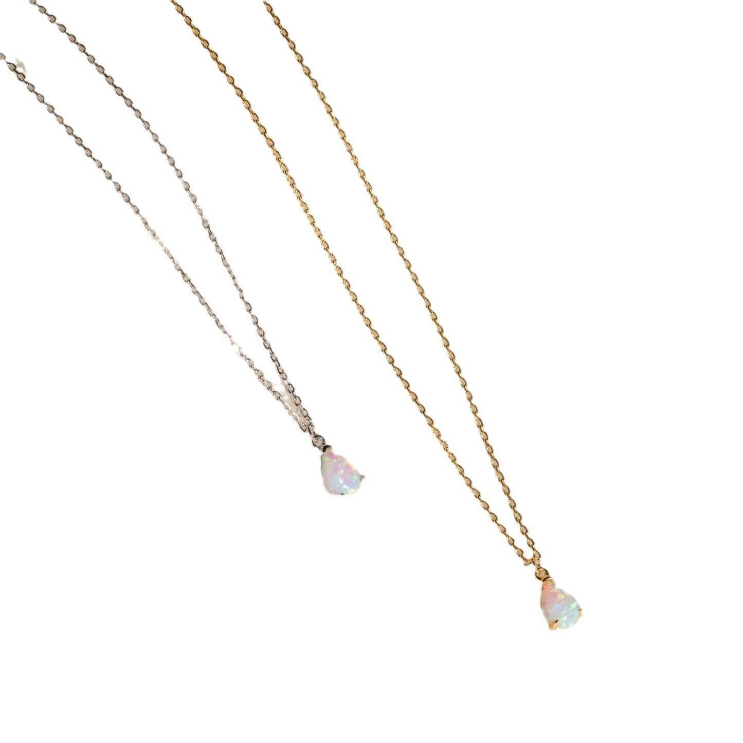 925 Sterling Silver Simple Clavicle Chain Fashion All-match Natural Pendant