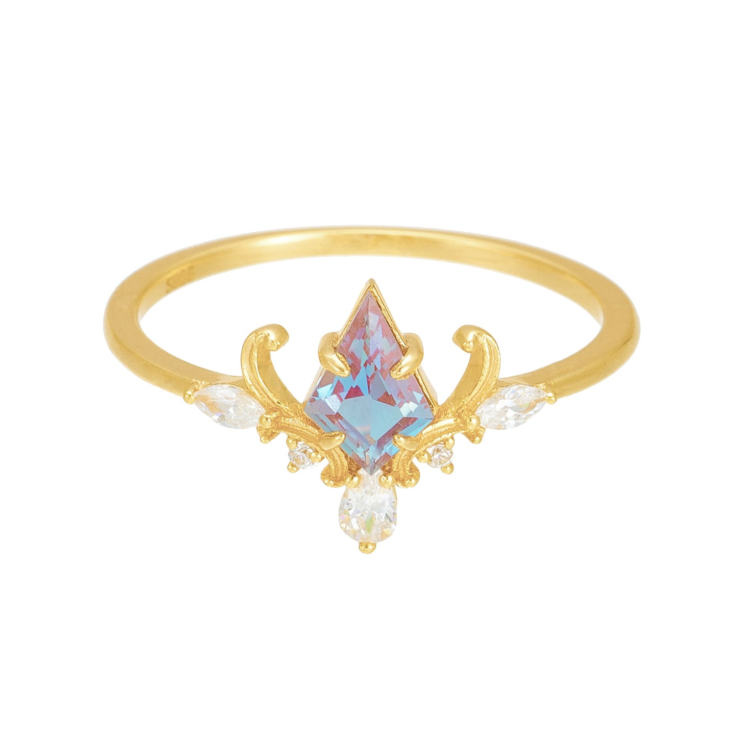 Alexander Color-Changing Gem Ring – Elegant Geometric Palace Style
