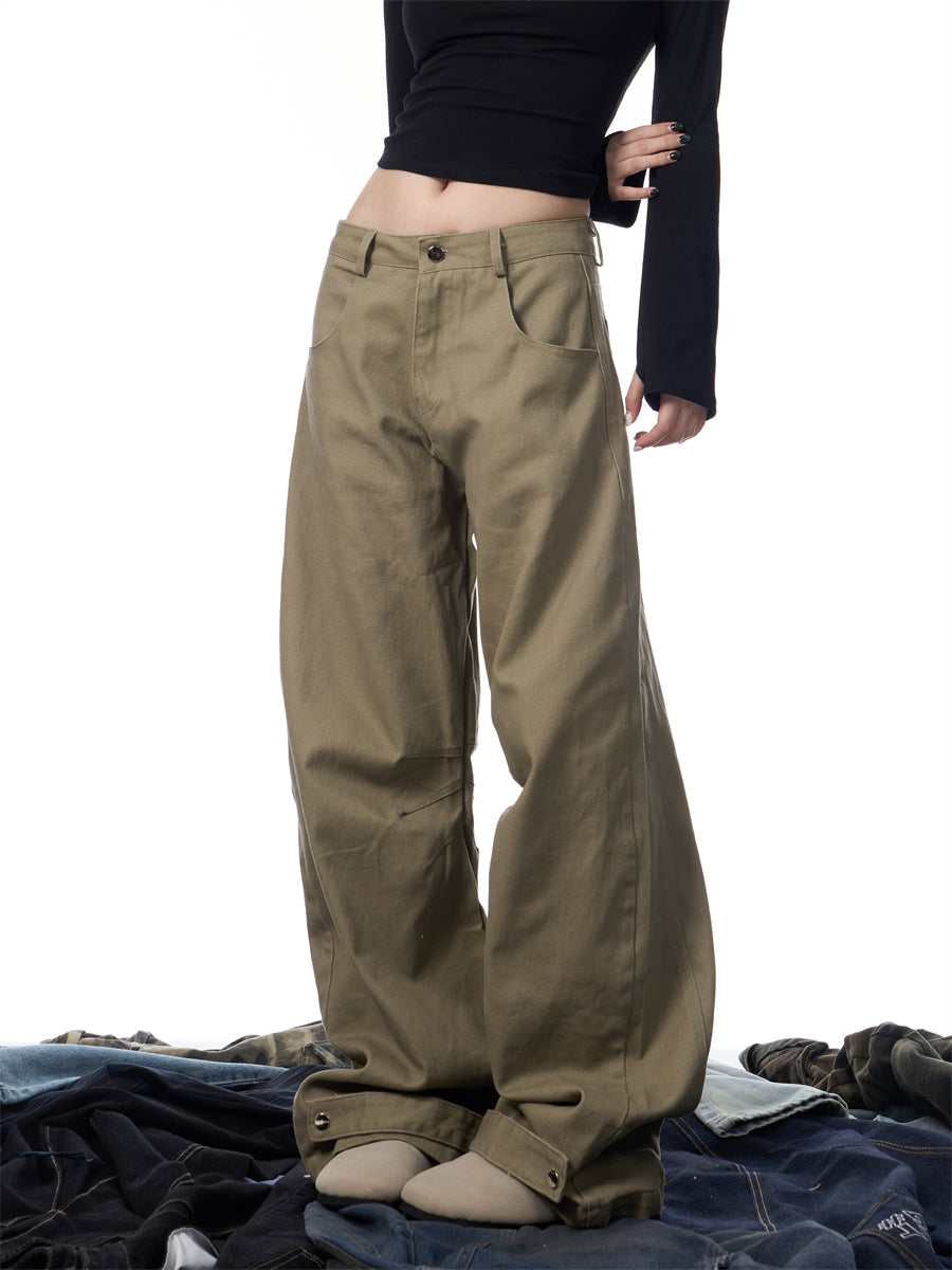 Nalani Coffee Linen-Blend Straight-Leg Pants - Grounded Tones. Effortless Ease.