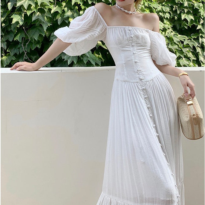 French Palace Cotton Maxi Dress