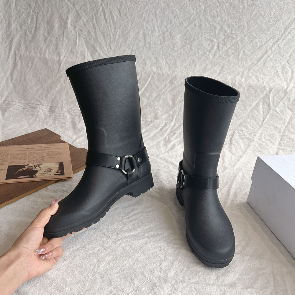 Nalani Waterproof Buckle Rain Boots