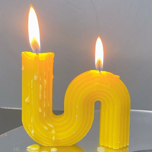 Nalani Sculptural Scented Candle – Geometric Home Decor