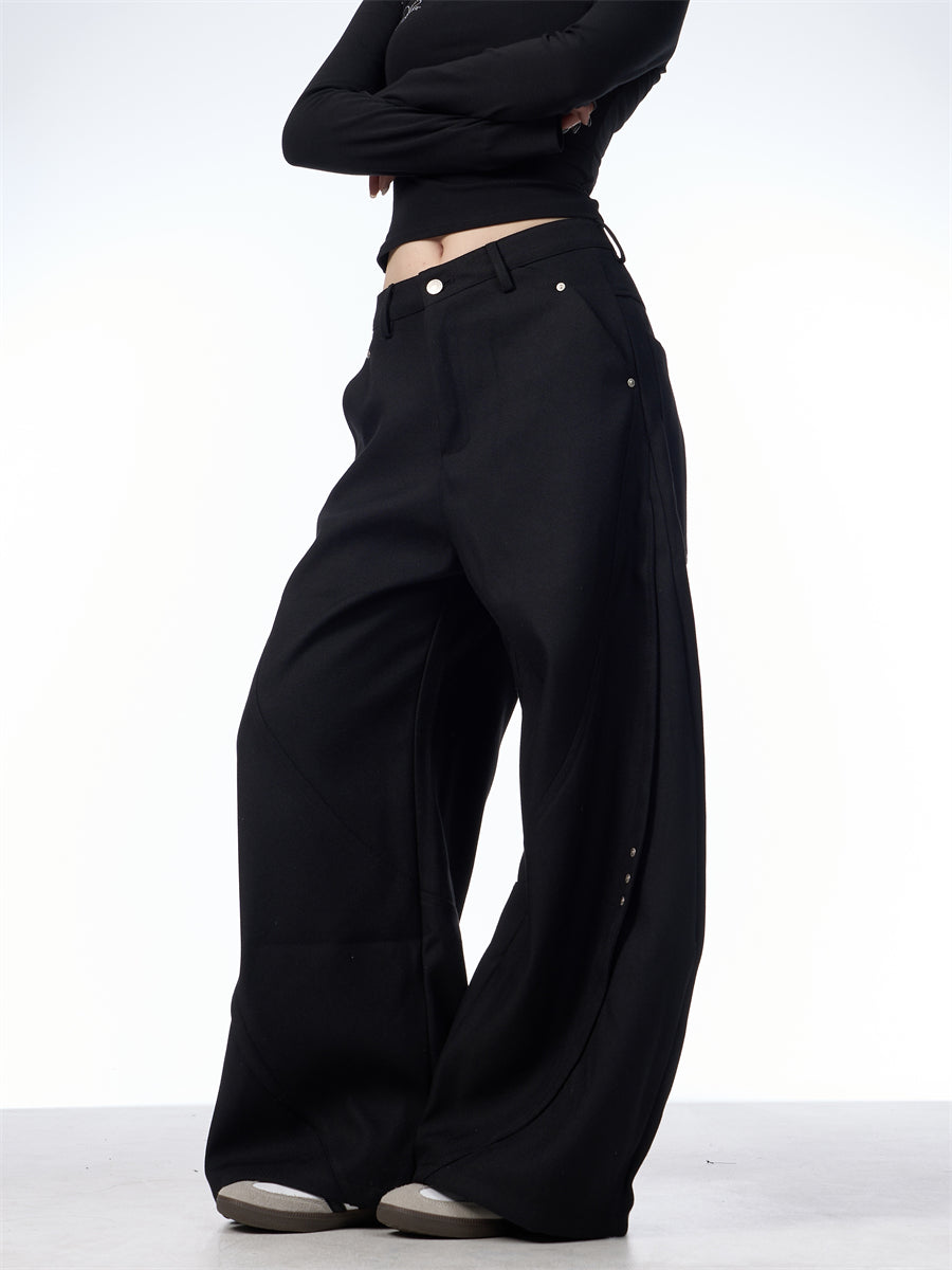 Nalani Tailored Stitch Wide-Leg Pants - Clean Lines. Quiet Structure