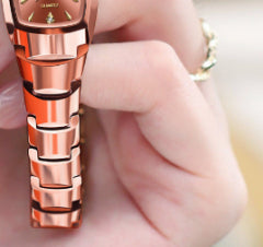 Rose Gold Tungsten Steel Quartz Watch – Sleek Modern Women’s Style