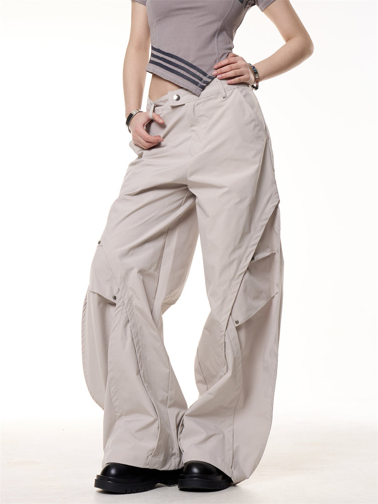 Nalani Pleated Flow Wide-Leg Pants - Soft structure. Functional ease