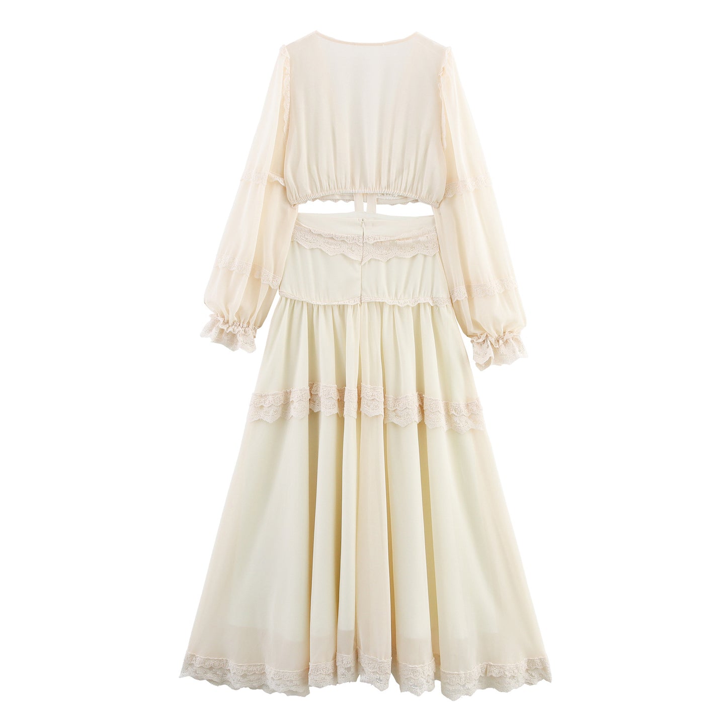 Lumi Lace Deep V Maxi Dress