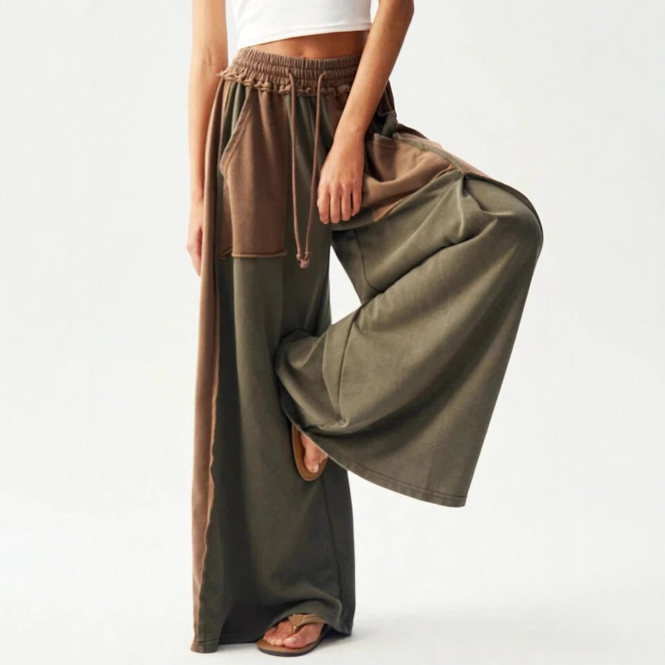 Nalani Cotton Patchwork Flow Pants - Artful detail. Grounded ease