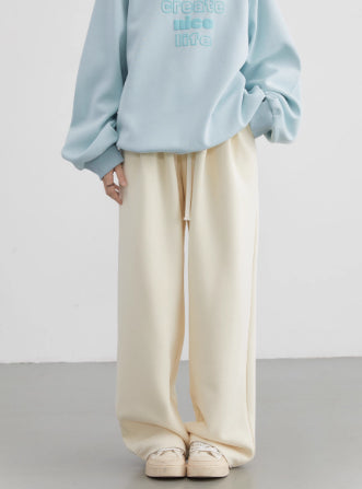 Nalani Cozy Fleece High-Waist Pants - Soft Fleece Everyday Trousers