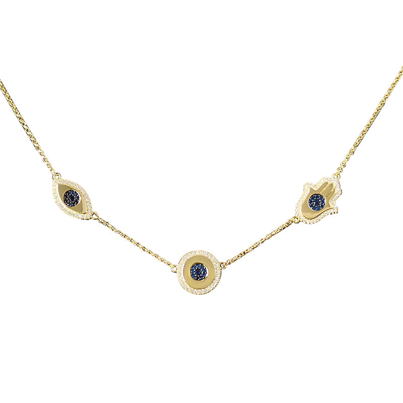 Lucky Eye Zircon Necklace – Gold-Plated Symbolic Minimalist Pendant