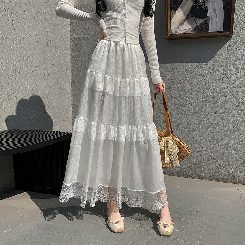 Élise Tiered Lace Maxi Skirt
