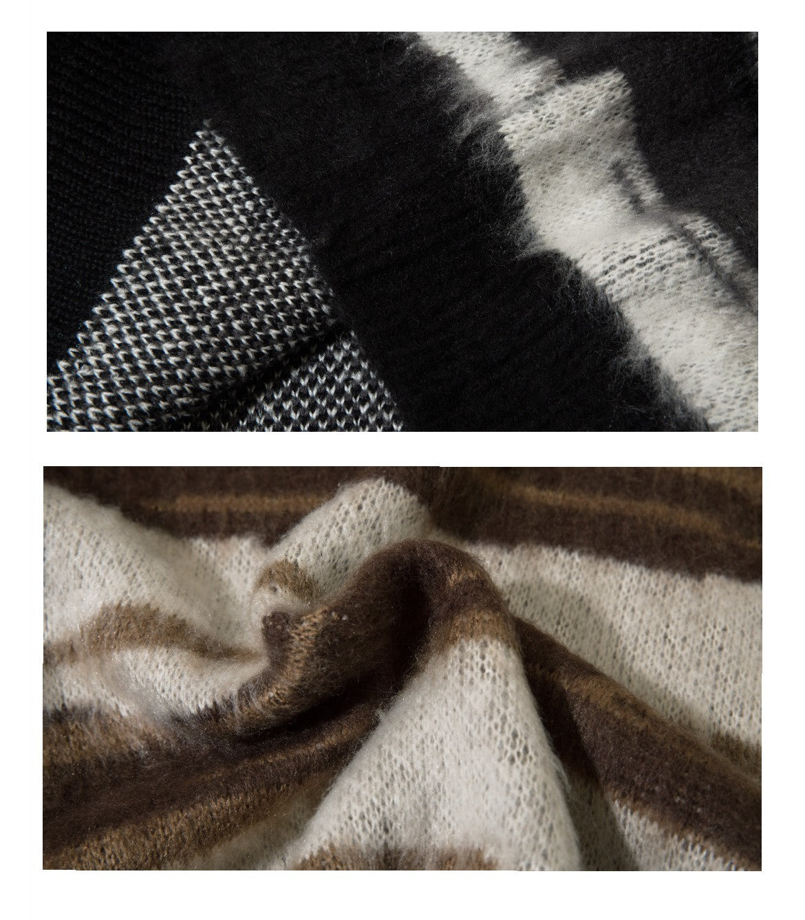 Retro Stripe Knit Sweater – Oversized Long Sleeve Pullover