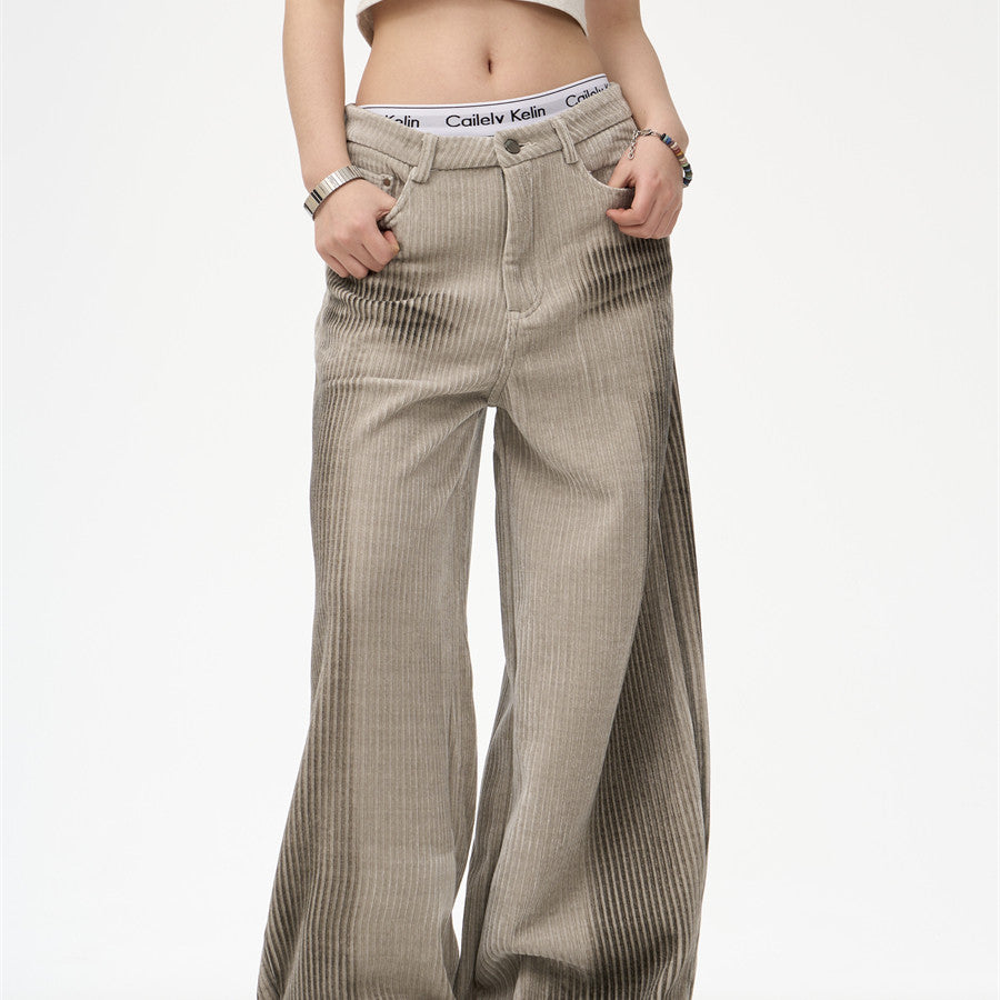 Nalani Soft Corduroy Wide-Leg Pants - Soft texture. Timeless ease