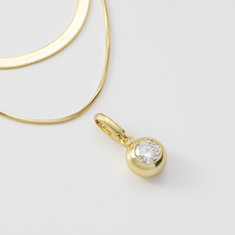 Removable Twin Double-Layer Pendant Necklace – Minimal Elegant Design