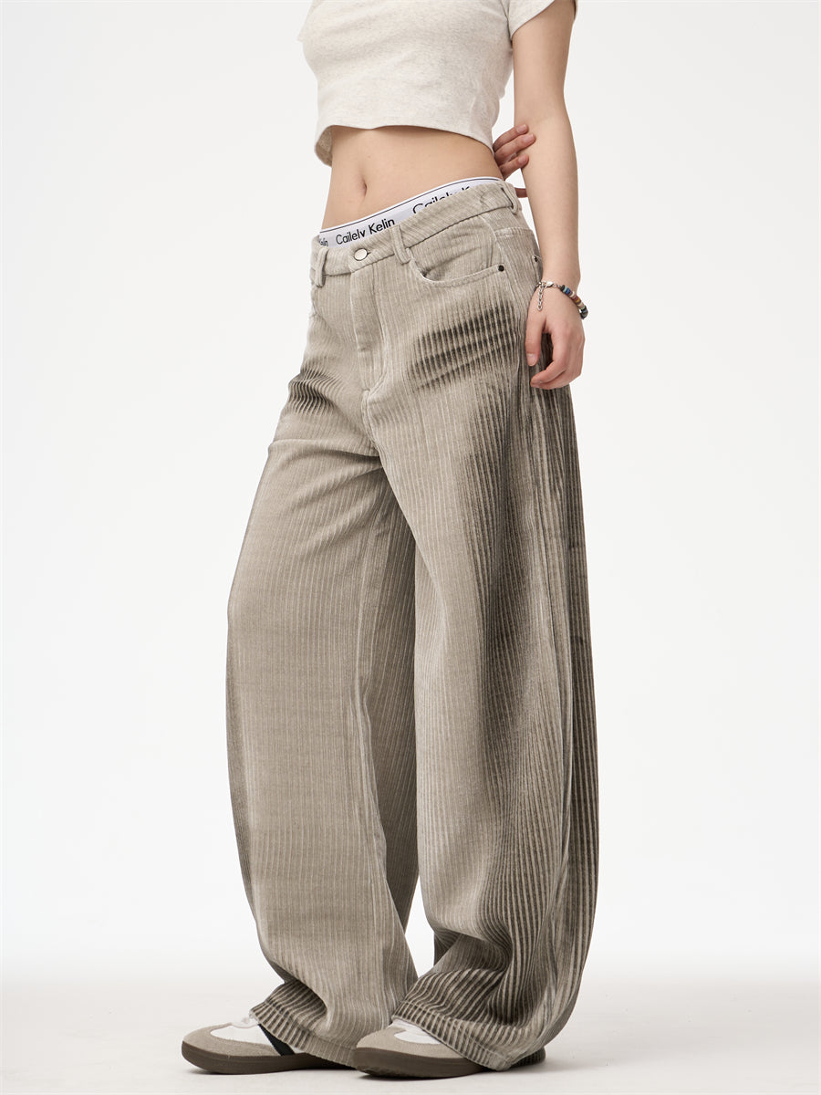 Nalani Soft Corduroy Wide-Leg Pants - Soft texture. Timeless ease