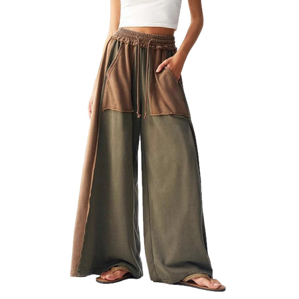 Nalani Cotton Patchwork Flow Pants - Artful detail. Grounded ease