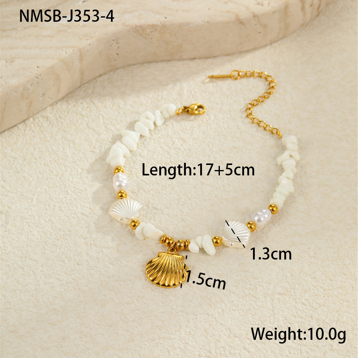 Golden Tides Jewelry Set – Ocean Pearl Necklace & Bracelet