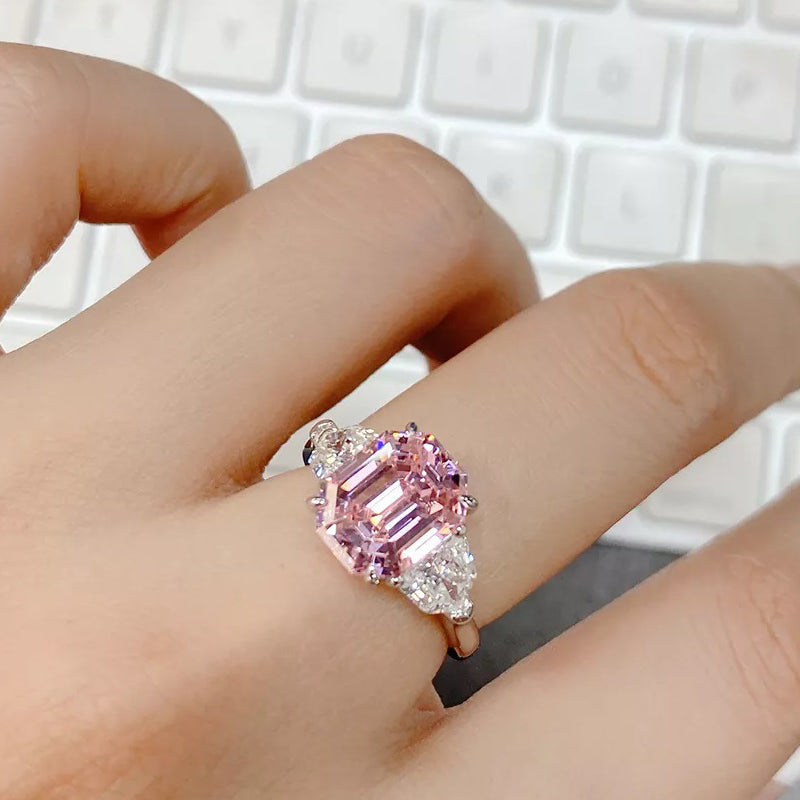 Nalani Luxe - Radiant Pink CZ Ring in 925 Silver