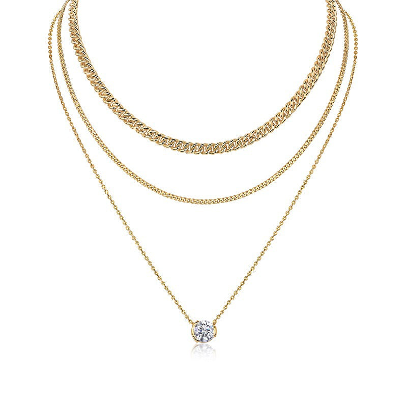 Nalani Luxe — S925 Multi-Layer Moissanite Pendant Necklace (GRA Certified)