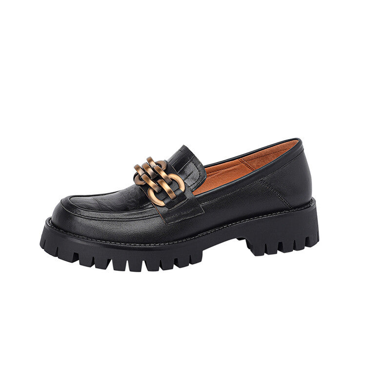 Nalani Leather Platform Loafers