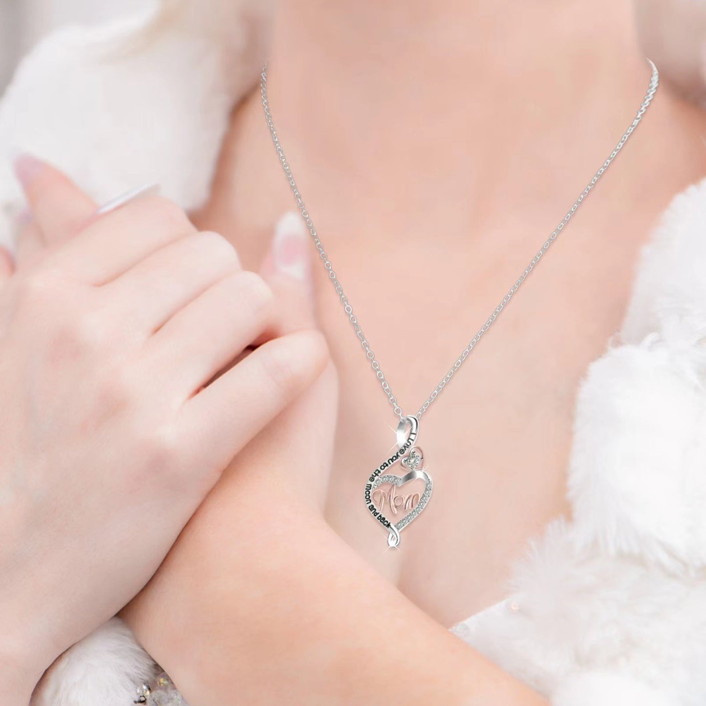 Mama 925 Sterling Silver Heart Necklace – A Timeless Symbol of Love