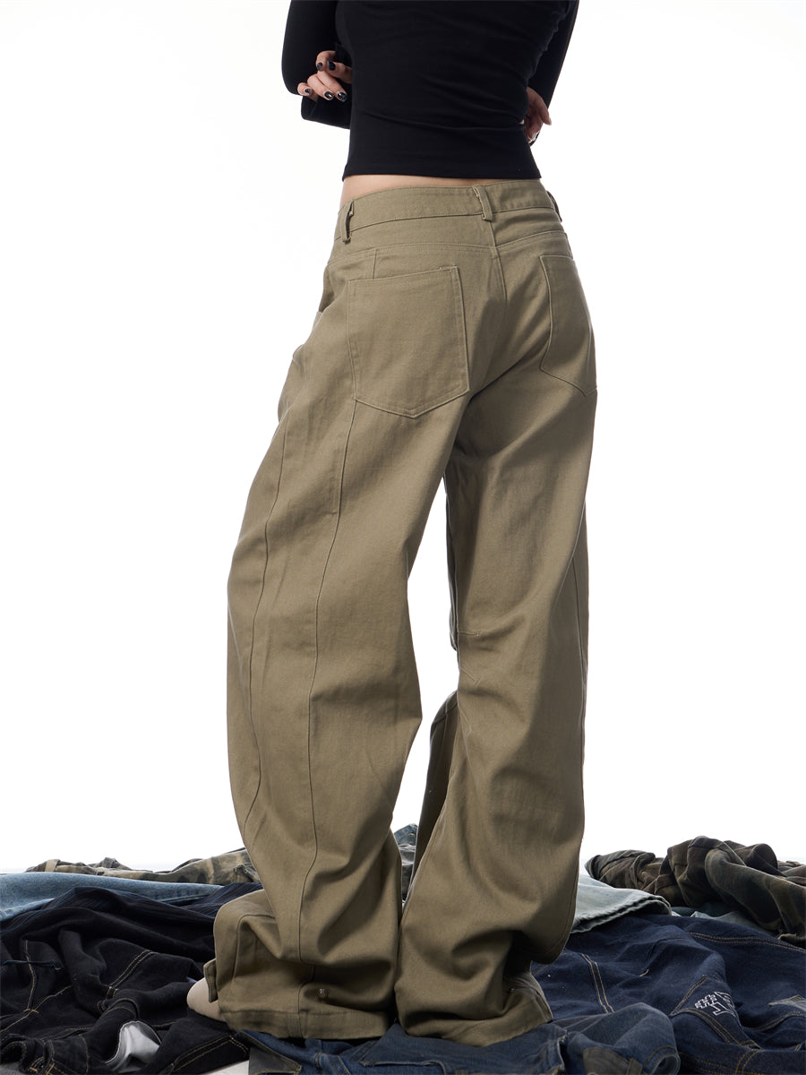 Nalani Coffee Linen-Blend Straight-Leg Pants - Grounded Tones. Effortless Ease.