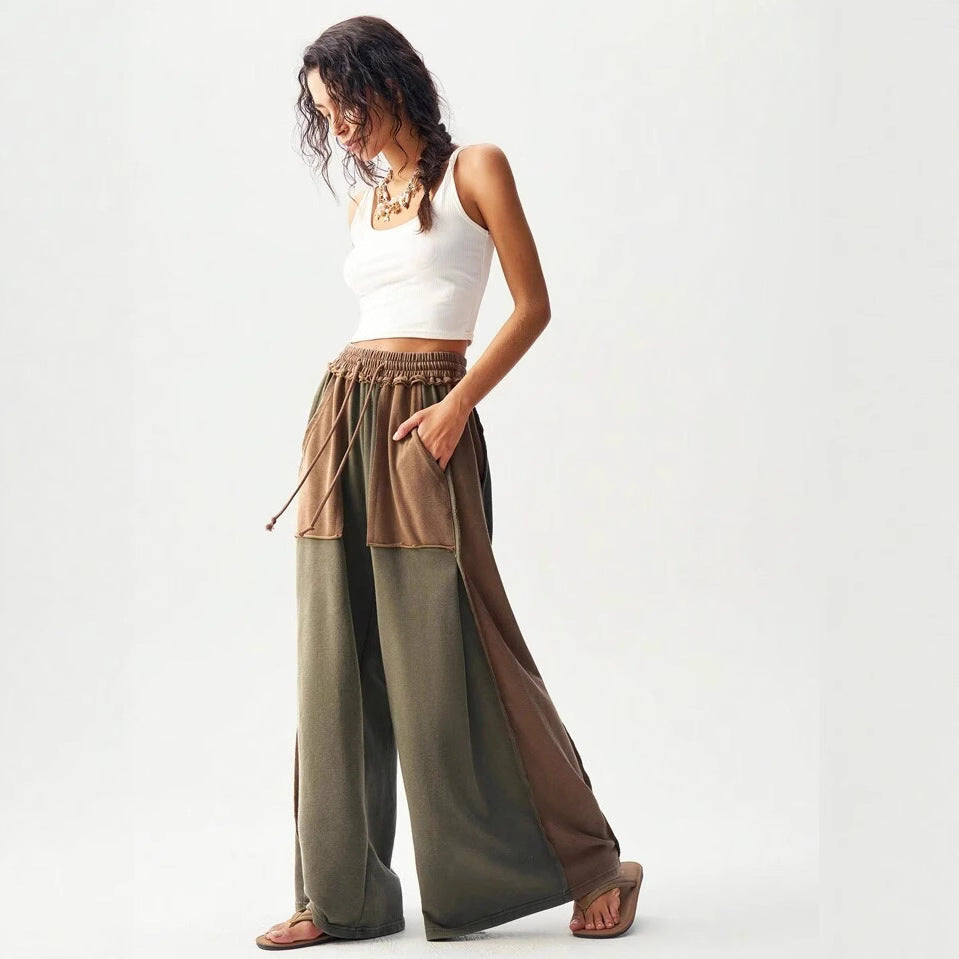 Nalani Cotton Patchwork Flow Pants - Artful detail. Grounded ease