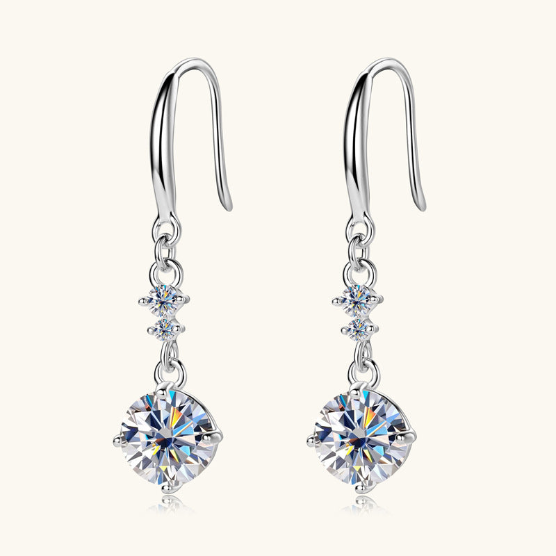 Nalani Luxe — S925 Moissanite Drop Earrings (Brilliant-Cut)