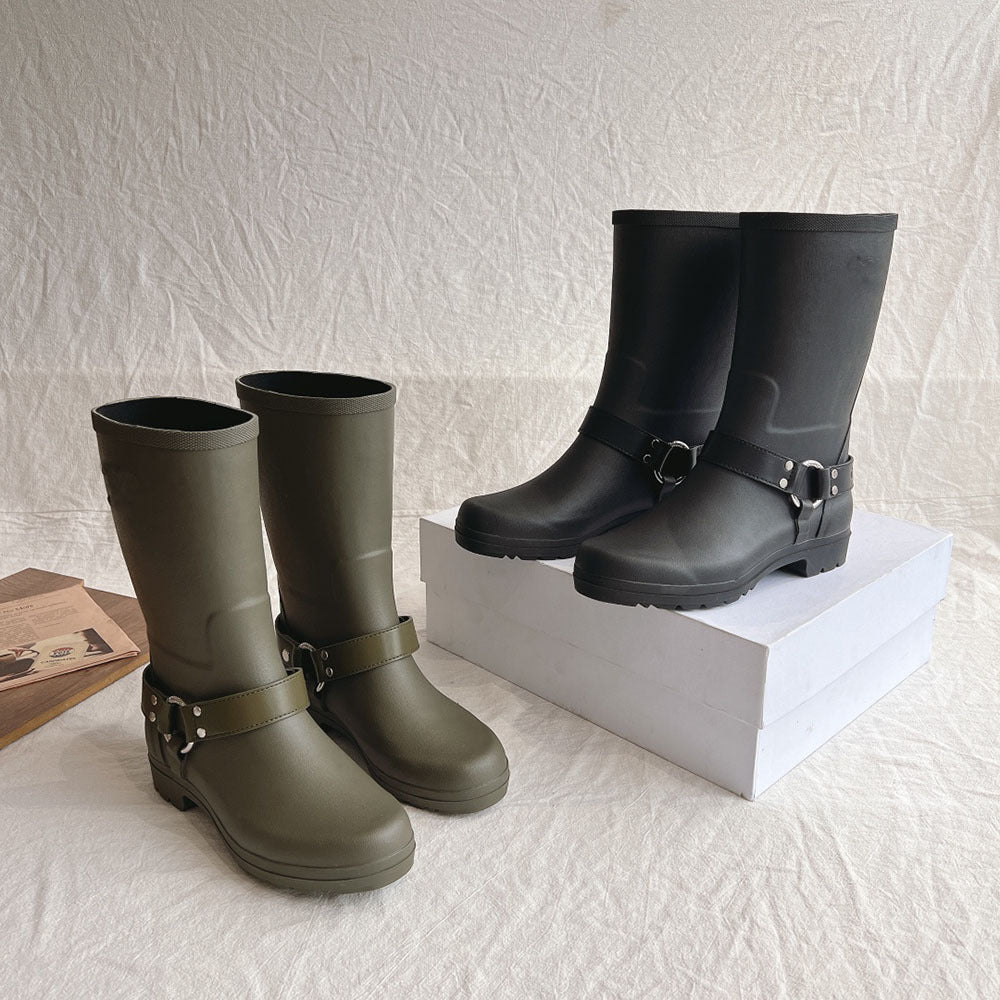 Nalani Waterproof Buckle Rain Boots