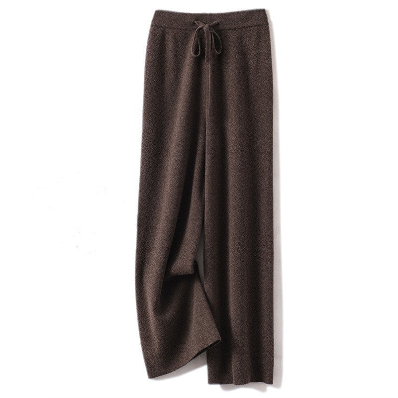 Nalani Wool Knit Flow Wide-Leg Pants - Soft Warmth. Effortless Drape