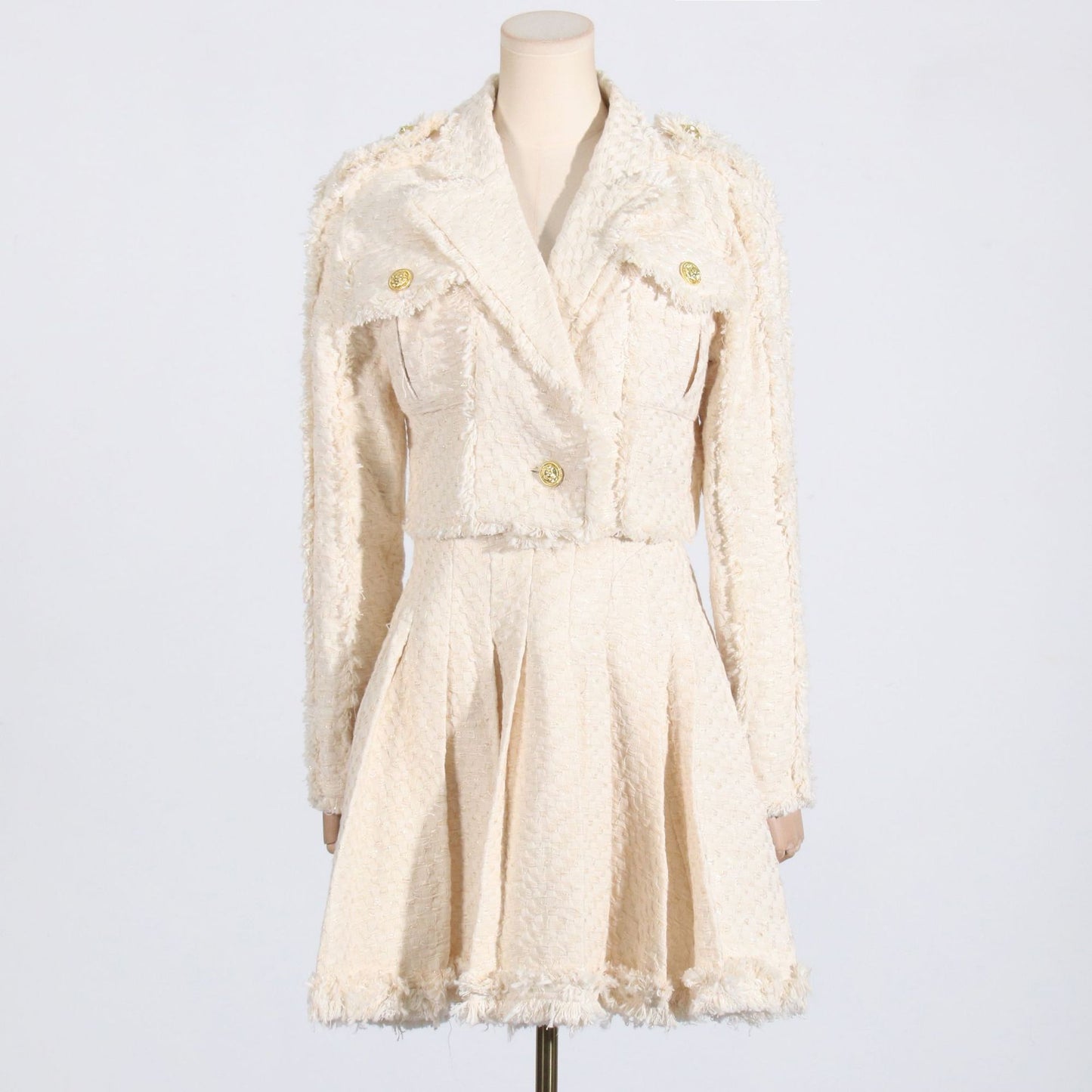 Nalani Luxe - Soft Fringe Jacket & Skirt Set