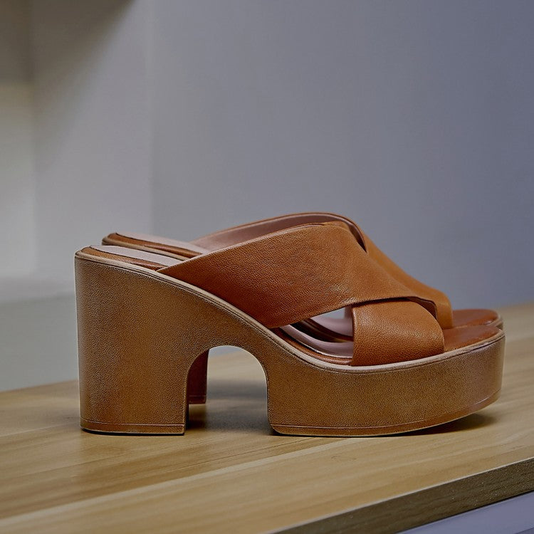 Nalani Leather Platform Sandals