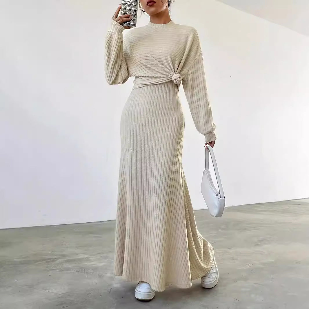 Soft Balance Knit Dress & Vest Set