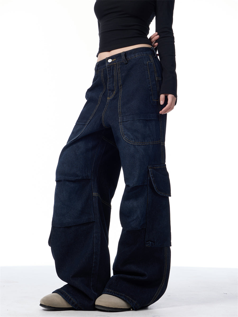 Nalani Vintage Cargo Straight-Leg Jeans - Grounded Utility. Effortless Ease