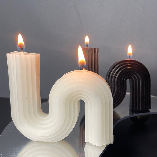 Nalani Sculptural Scented Candle – Geometric Home Decor