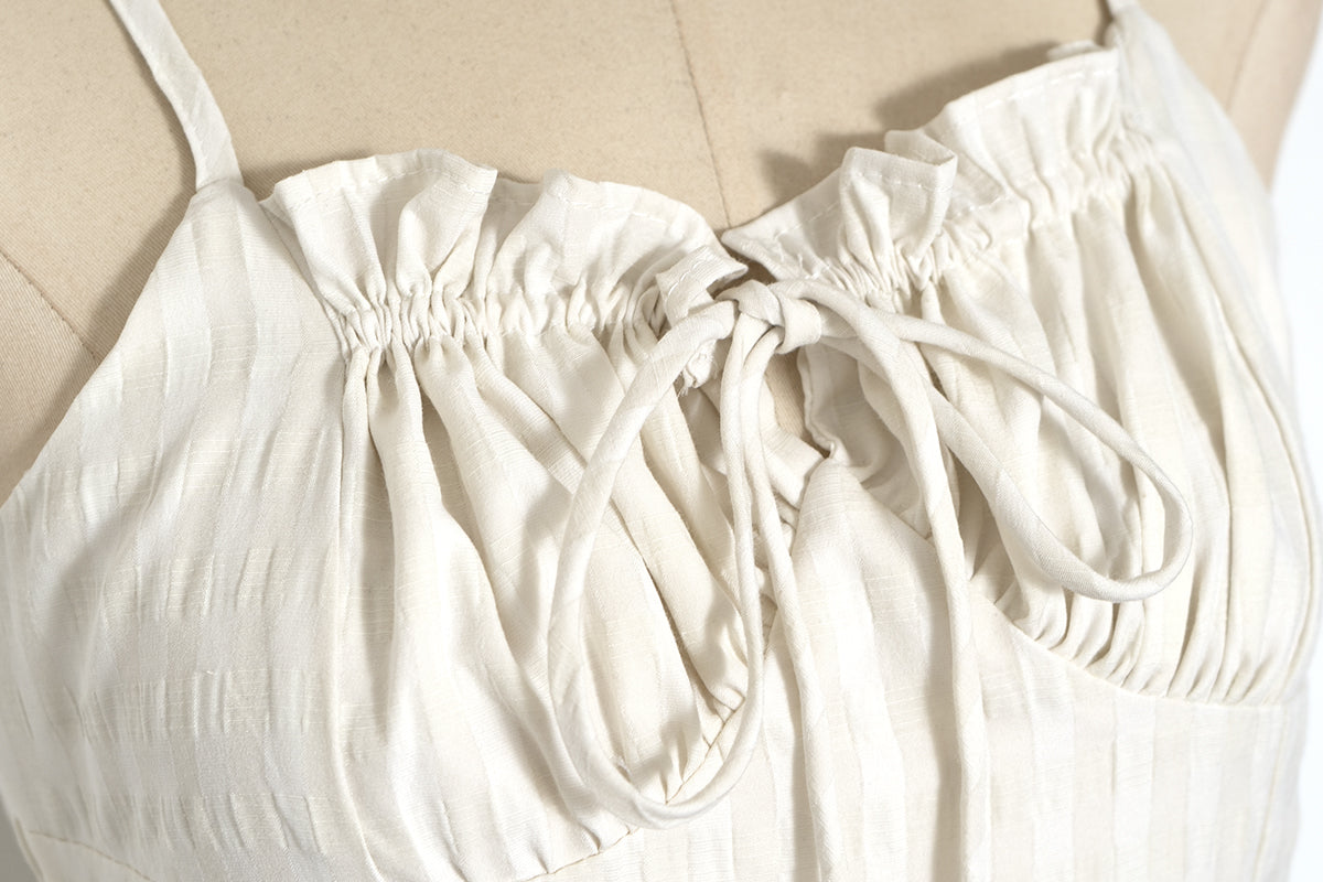 First Love Checkered Strap Maxi Dress