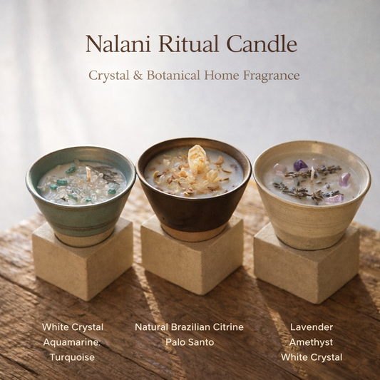 Nalani Ritual Candle · Crystal & Botanical Home Fragrance for Calm Living